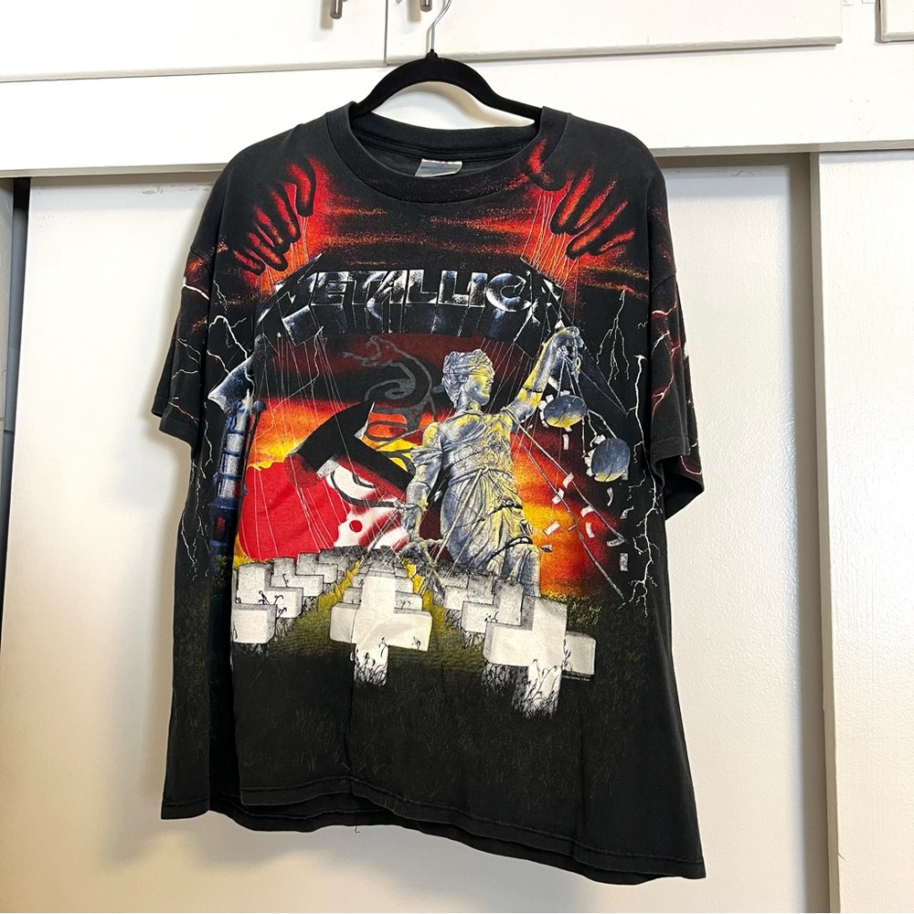 Metallica vintage 1991 concert tee all over print